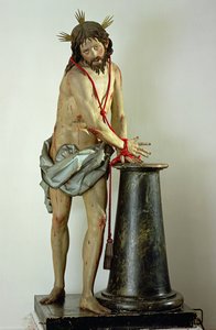 Krisztus megostorozása (polikróm fa)